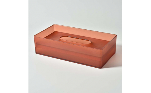 104Lab.ティッシュケース　ロング【カラー：アンバーレッド】 復興　震災　コロナ【能登半島地震復興支援】 北陸新幹線 F6P-1421