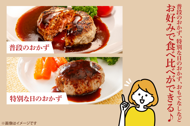 常陸牛100％ vs 常陸牛入りハンバーグの食べ比べセット（10個入り）【牛肉 国産牛 黒毛和牛 和牛 国産黒毛和牛 ブランド牛肉 ブランド牛 お肉 A4ランク A5ランク 鹿嶋市 鹿嶋 茨城県】 (KCW-11)