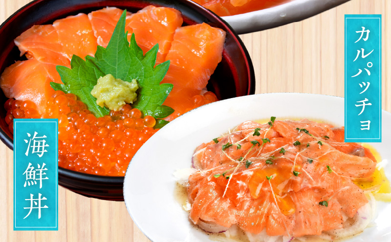 大阪府泉佐野市のふるさと納税 【期間限定】お刺身用 サーモン 1kg ブロック 小分け 約250g×4P ポーション 柵 訳あり サイズ不揃い kgp0048