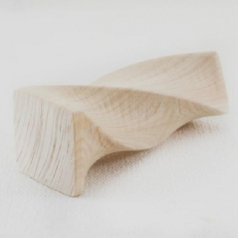 木製 一輪挿し（ガラス管付き） ヒノキ 花瓶 フラワーベース インテリア(BH009)