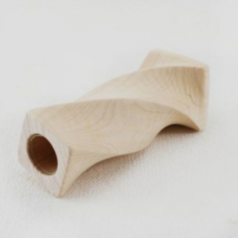 木製 一輪挿し（ガラス管付き） ヒノキ 花瓶 フラワーベース インテリア(BH009)