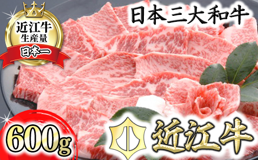 【年内発送】【４等級以上の未経産牝牛限定】近江牛カルビ焼肉【600ｇ】【AF11W】