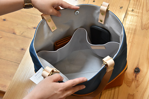 ハンドメイド　八幡帆布鞄トートバッグ・名入れ可能　Mサイズ【CC01W】