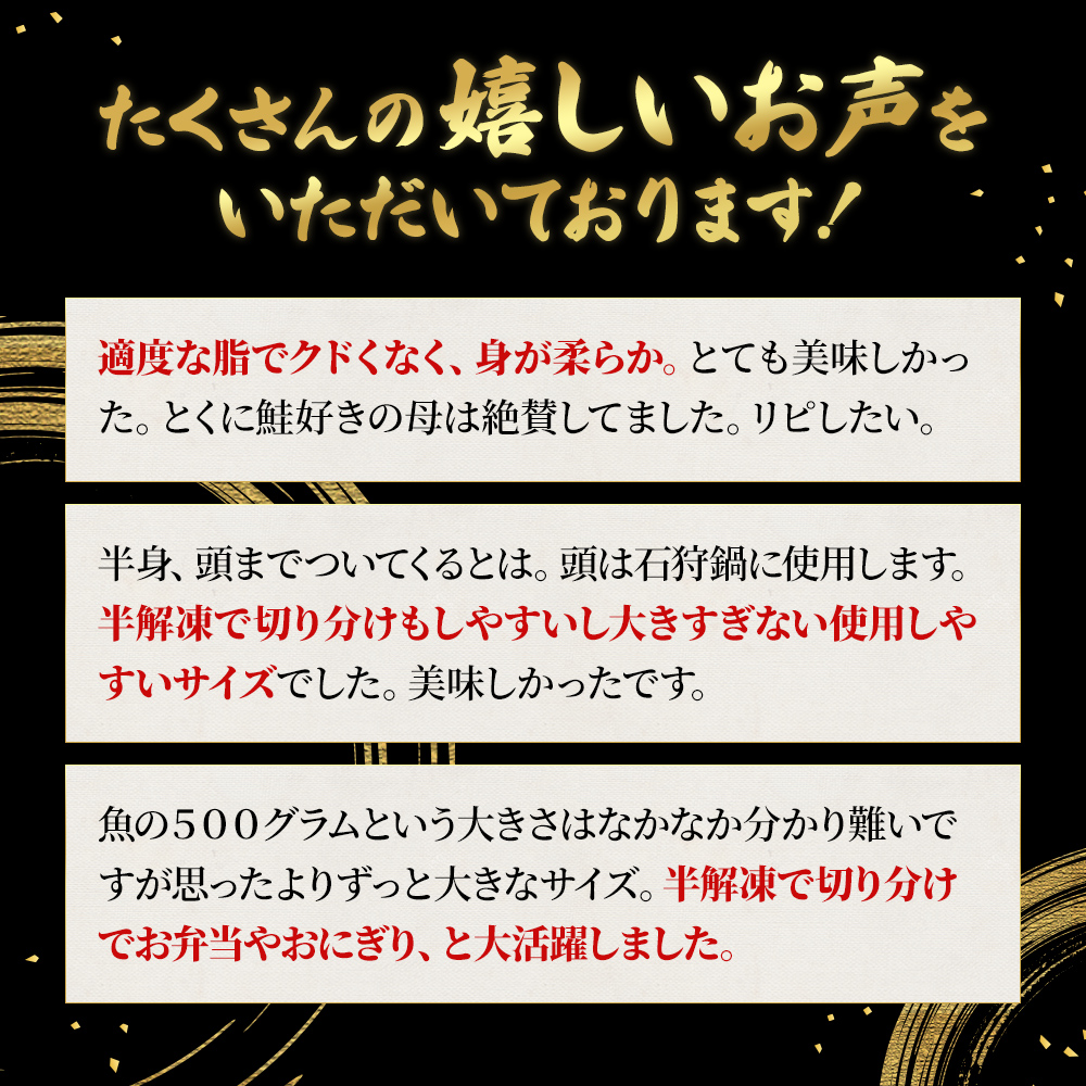 北海道産 時鮭 半身 500g～550g 鮭 さけ シャケ 魚 甘塩 冷凍 半身加工 旬 