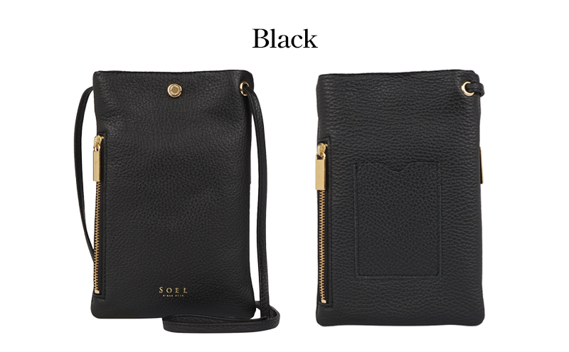 【SOEL】2つのポケットで仕分けのできるスマートフォンポシェット スマホポシェット スマホバッグ ショルダーバッグ イタリアンレザー 財布 カード入れ 東かがわ 雑貨 日用品 ファッション カバン バッグ 