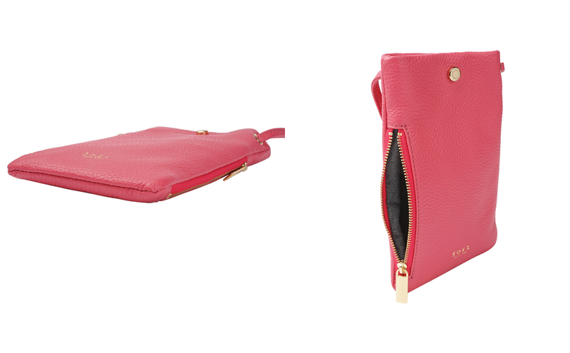 【SOEL】2つのポケットで仕分けのできるスマートフォンポシェット スマホポシェット スマホバッグ ショルダーバッグ イタリアンレザー 財布 カード入れ 東かがわ 雑貨 日用品 ファッション カバン バッグ 