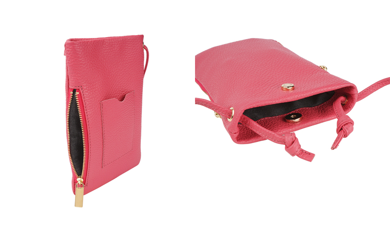 【SOEL】2つのポケットで仕分けのできるスマートフォンポシェット スマホポシェット スマホバッグ ショルダーバッグ イタリアンレザー 財布 カード入れ 東かがわ 雑貨 日用品 ファッション カバン バッグ 