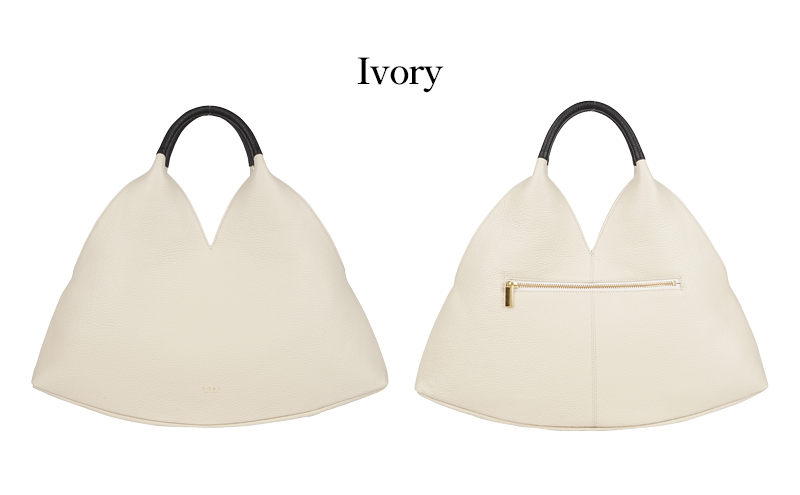 【SOEL】手にした時のシルエットが美しいトライアングルレザーハンドバッグ レザーバッグ ハンドバッグ レディース イタリアンレザー 撥水 雑貨 日用品 ファッション かばん トートバッグ 手提げ 