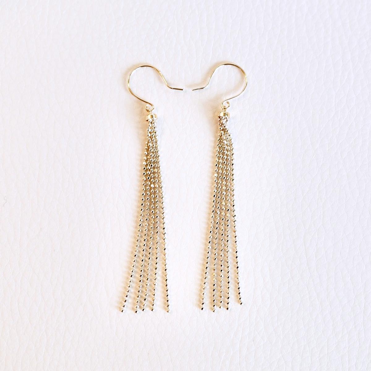 K18 YG イエローゴールド 地金 揺れる ピアス 保証書付 NO-1963