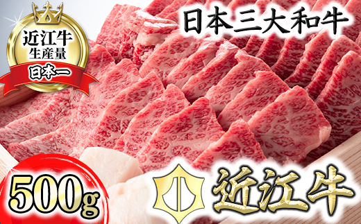 【4等級以上】近江牛バラ焼肉希少部位【500g】折箱入り【H011W】