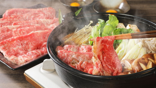 近江牛すき焼きセット【500g】（丁字麩・赤こんにゃく・当店オリジナルわりした付き）【BV02W】