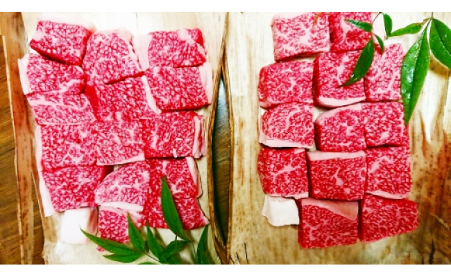 【4等級以上】黒毛和牛 近江牛 【並】 角厚切り肉 ご家庭用 【1000g （500ｇ×2パック）】【BM13W】