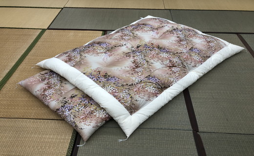 極上純綿もめん布団「掛敷ふとんセット」（赤色）掛け1枚、敷き1枚【CW04W】