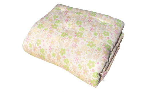 もめん綿入り（コットン100％）　肌掛け布団　二重ガーゼタイプ（グリーン）【CW27W】