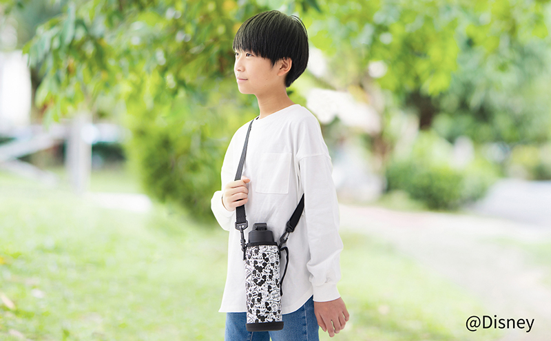 水筒 1L マグボトル ステンレス ケータイボトル ダイレクトボトル NDDB-1000 ミッキー アイリスオーヤマ 直飲み 保冷専用 ステンレスボトル マイボトル キッズ 子供 子ども こども カバー付き 簡単 