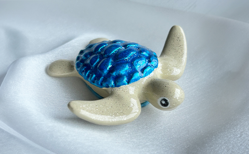 鋳物 ペーパーウエイト 愛知 ペーパーウエイト（カメ1体）重し 【蟹江町】 インテリア 福祉用品 