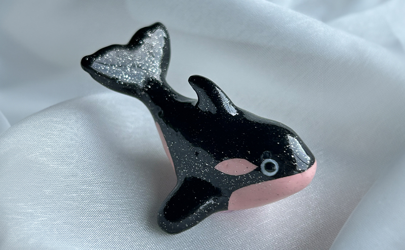 鋳物 ペーパーウエイト 愛知 ペーパーウエイト（シャチ1体） 重し 【蟹江町】 インテリア 福祉用品 