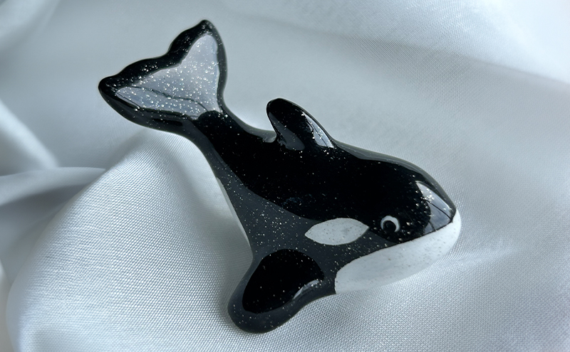 鋳物 ペーパーウエイト 愛知 ペーパーウエイト（シャチ1体） 重し 【蟹江町】 インテリア 福祉用品 