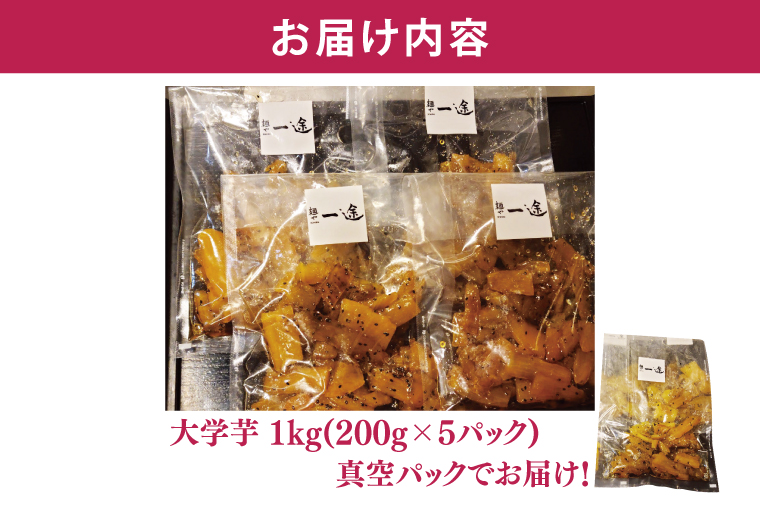 EO-10　大学芋　行方市産干し芋を使用した旨味たっぷり新感覚（200ｇ×5パック）