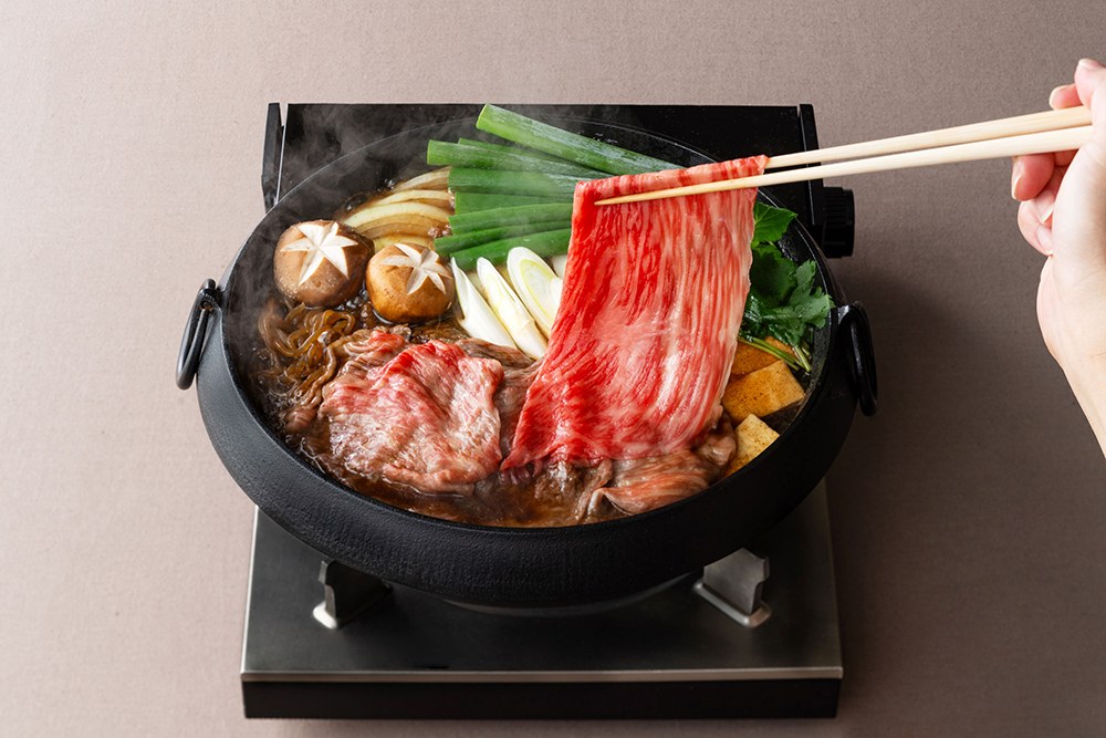 【カネ吉山本】近江牛【錦】すき焼き4種2段重【Y157W】