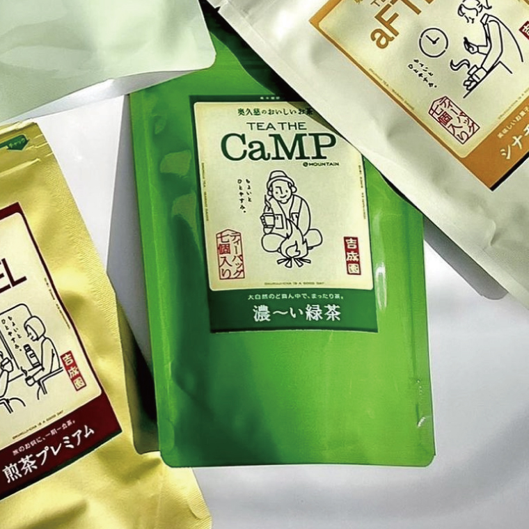 吉成園 オリジナル TeaBag 4種 セット 【濃い緑茶 、特上煎茶、ほうじ茶＋生姜、シナモン＋緑茶】茨城県大子町産奥久慈茶(BW002)