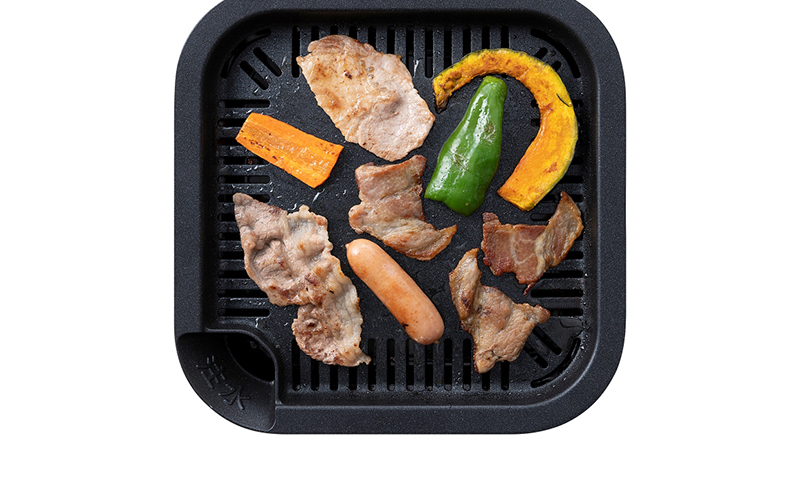 カセットコンロ 減煙 焼肉 減煙焼肉カセットコンロ IGC-GY1 アッシュネイビー アイリスオーヤマ グリル 卓上 コンロ カセットボンベ ガス 煙が少ない 防災 備蓄 停電 食欲の秋特集 