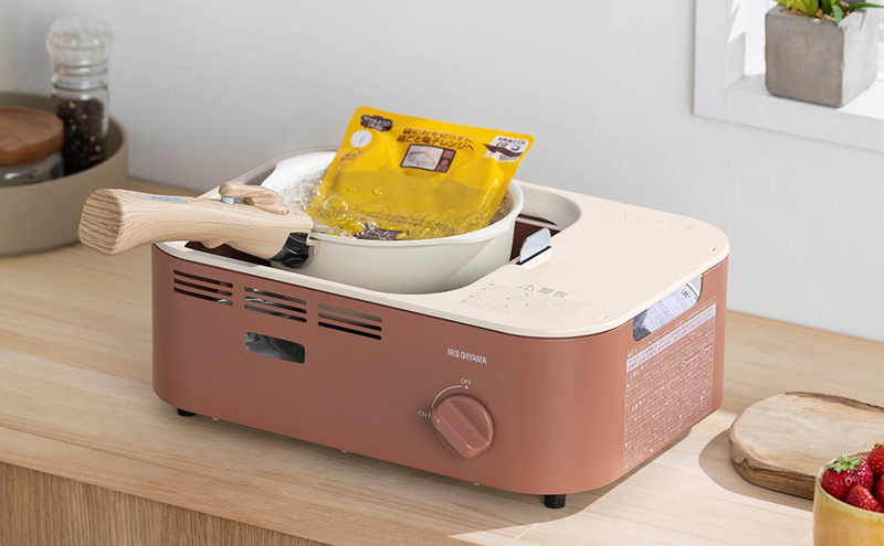 カセットコンロ 減煙 焼肉 減煙焼肉カセットコンロ IGC-GY1-T テラコッタ アイリスオーヤマ グリル 卓上 コンロ カセットボンベ ガス 煙が少ない 防災 備蓄 停電 食欲の秋特集 