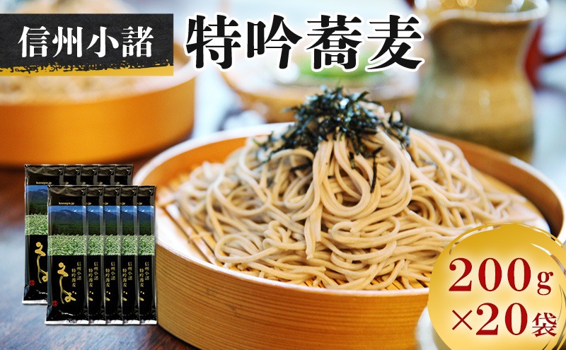小諸特吟蕎麦 乾麺 200g×20袋 40人前 麺類 そば 蕎麦 乾麺 信州そば お取り寄せ 年越しそば 長野 ご当地 大容量 業務用