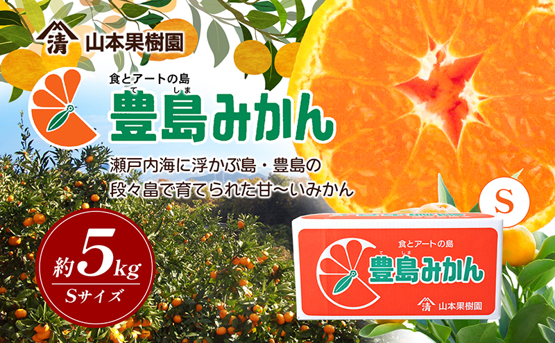 【香川県土庄町】【 小豆島 】瀬戸内海に浮かぶ島・豊島の段々畠で育てられた甘〜いみかん(Sサイズ5kg)1箱 豊島 みかん 蜜柑 ミカン 甘い 瀬戸内海 てしま 柑橘 フルーツ 果物 くだもの 香川 香川県 土庄 土庄町