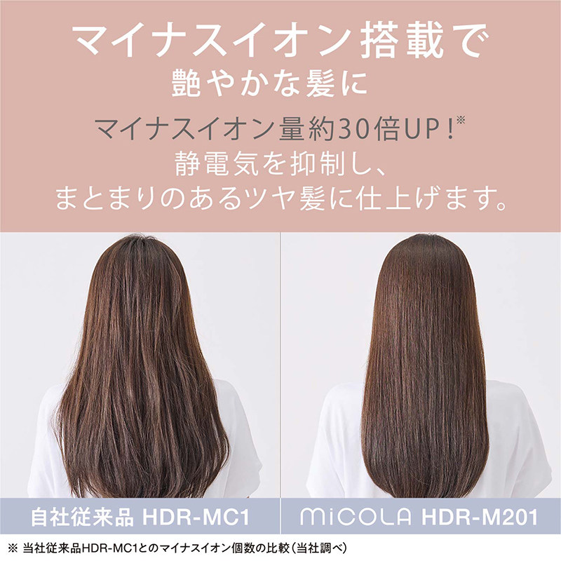 アイリスオーヤマ ドライヤー HDR-M201-A ブルー ミコラ MiCOLA イオンドライヤー マイナスイオン 大風量 速乾 ヘア ヘアケア 折りたたみ 持ち運び 軽量 電化製品 家電 宮城 宮城県 大河原 大河原町