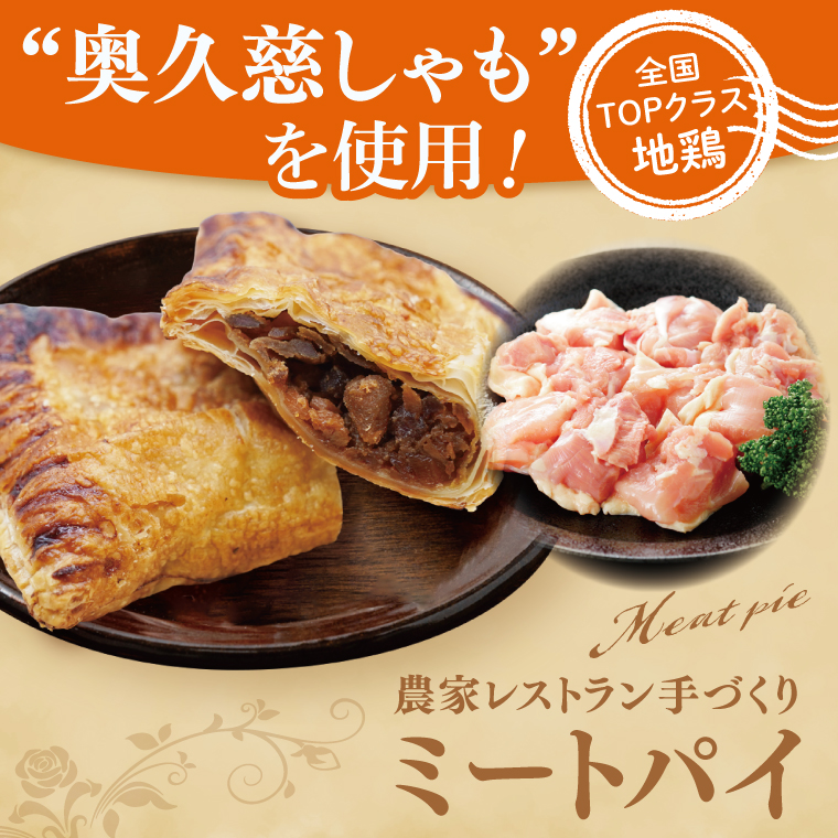 農家レストラン 奥久慈しゃも 手作り ミートパイ 5個 真空パック（BK002）