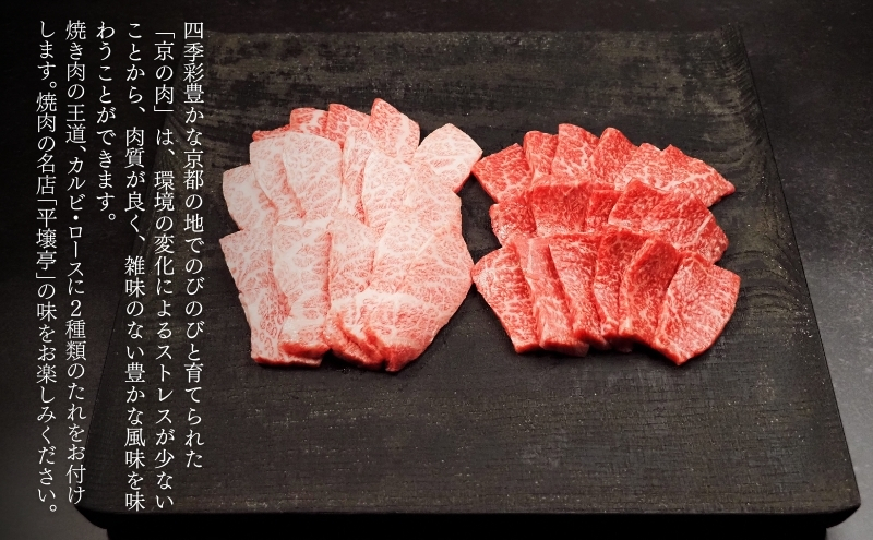 カルビ ロース 食べ比べセット 京の肉 500g たれ付き 焼肉用 ブランド牛 黒毛和牛 和牛 牛 牛肉 お肉 肉 焼き肉用肉 焼肉 焼き肉 アウトドア キャンプ BBQ カルビ肉 ロース肉 食べ比べ セット 詰め合わせ タレ 最高級 冷凍 京都 京都府 南丹市