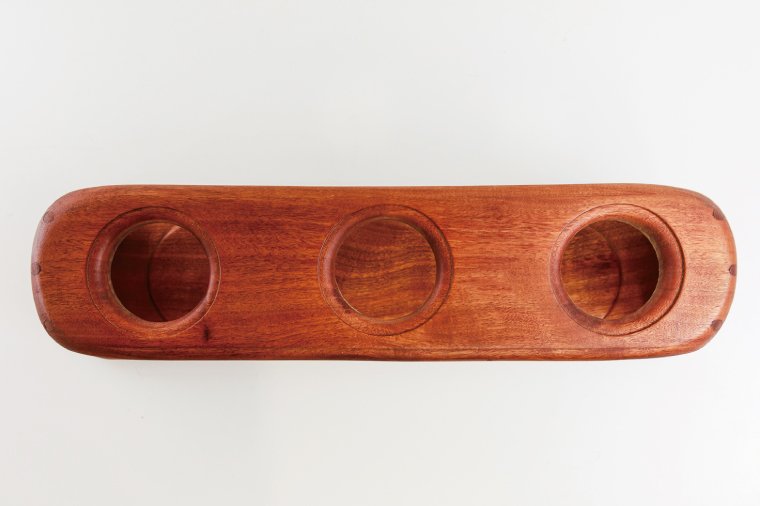 オイル仕上げ　コーヒードリップスタンド（三連）【調理雑貨 雑貨 木製 手づくり コーヒー 珈琲 コーヒー豆 送料無料 茨城県 鹿嶋市】（KAC-22）