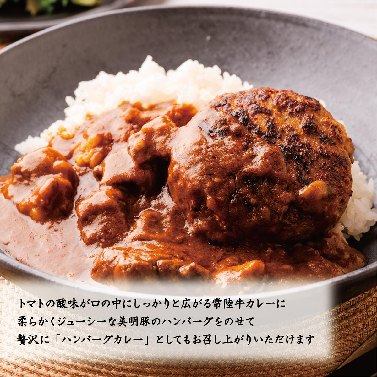常陸牛カレー(200g×3個)＆美明豚ハンバーグ(約130g×3個)｜カレー レトルトカレー ハンバーグ 美明豚 常陸牛 人気 簡単 茨城県 行方市(AP-14)