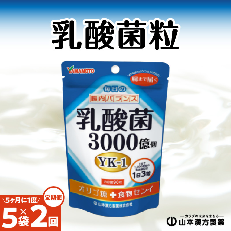 [5ヶ月に1度、2回送付]乳酸菌粒[027Y25-T]