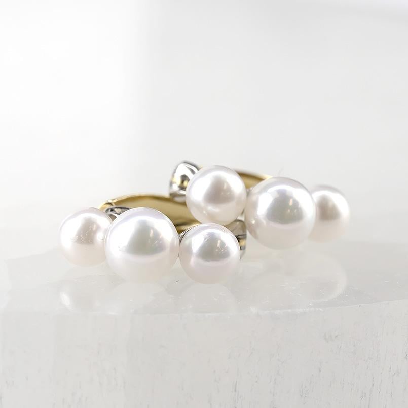 ピアリング 正規品 プラチナ 18金 イヤリング パール アコヤ真珠