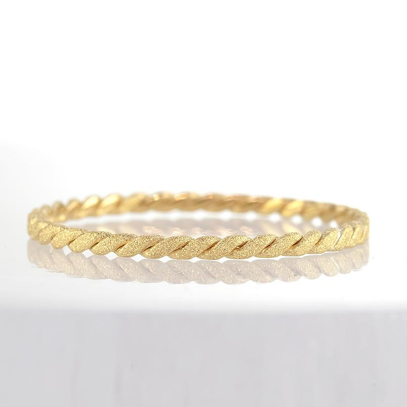 24金 リング 純金 メンズ 鍛造 指輪 ゴールド 24k 金 編み込み