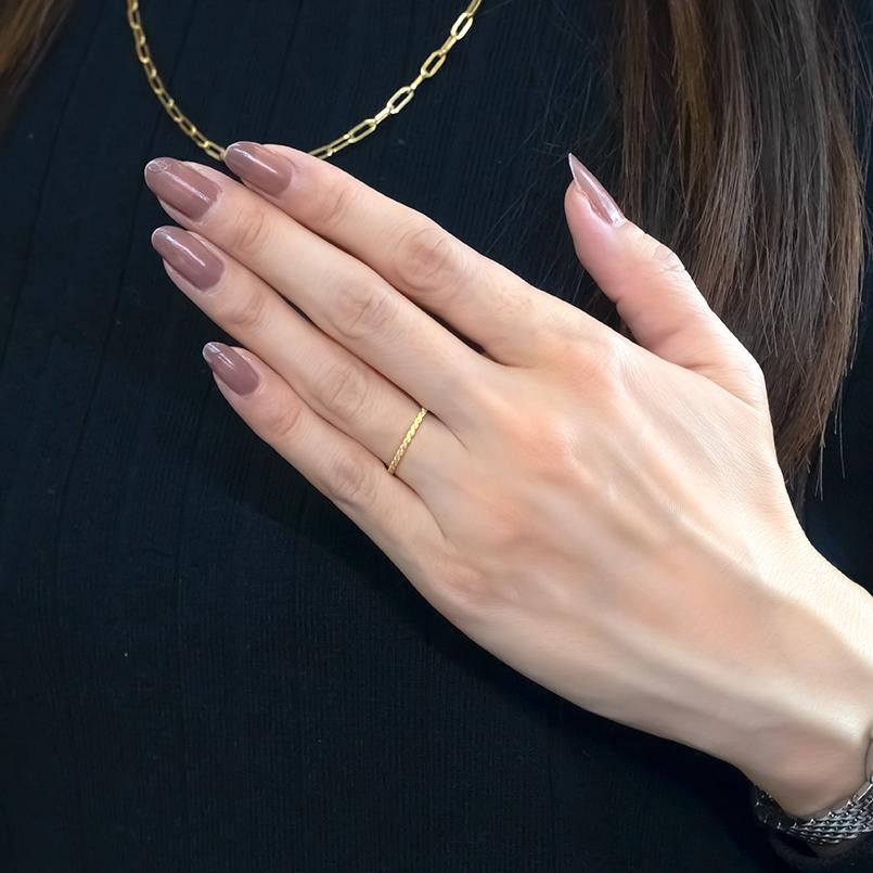 24金 リング 純金 メンズ 鍛造 指輪 ゴールド 24k 金 編み込み