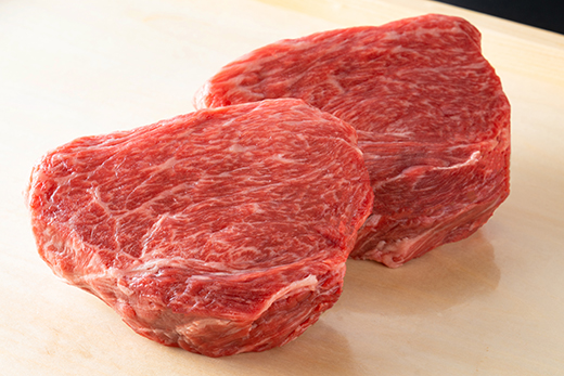 【寛閑観】近江牛　赤身ステーキ130ｇ×2枚（ランプ・イチボ）【冷蔵】【FR26W】