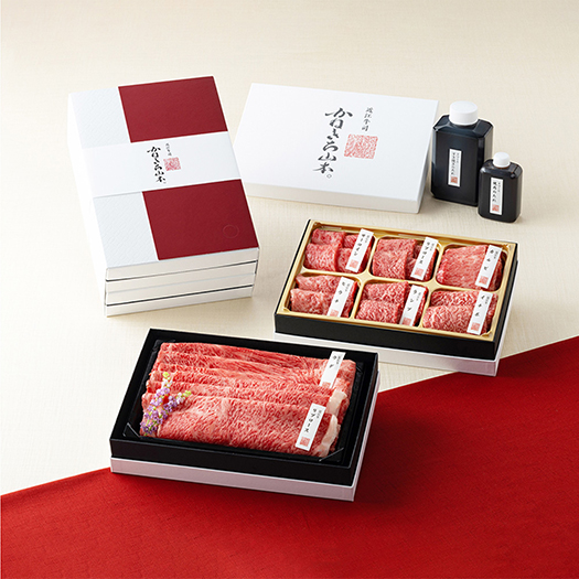 【カネ吉山本】近江牛【琵琶】すき焼き2種・焼肉6種盛り合わせ2段重【Y161W1】