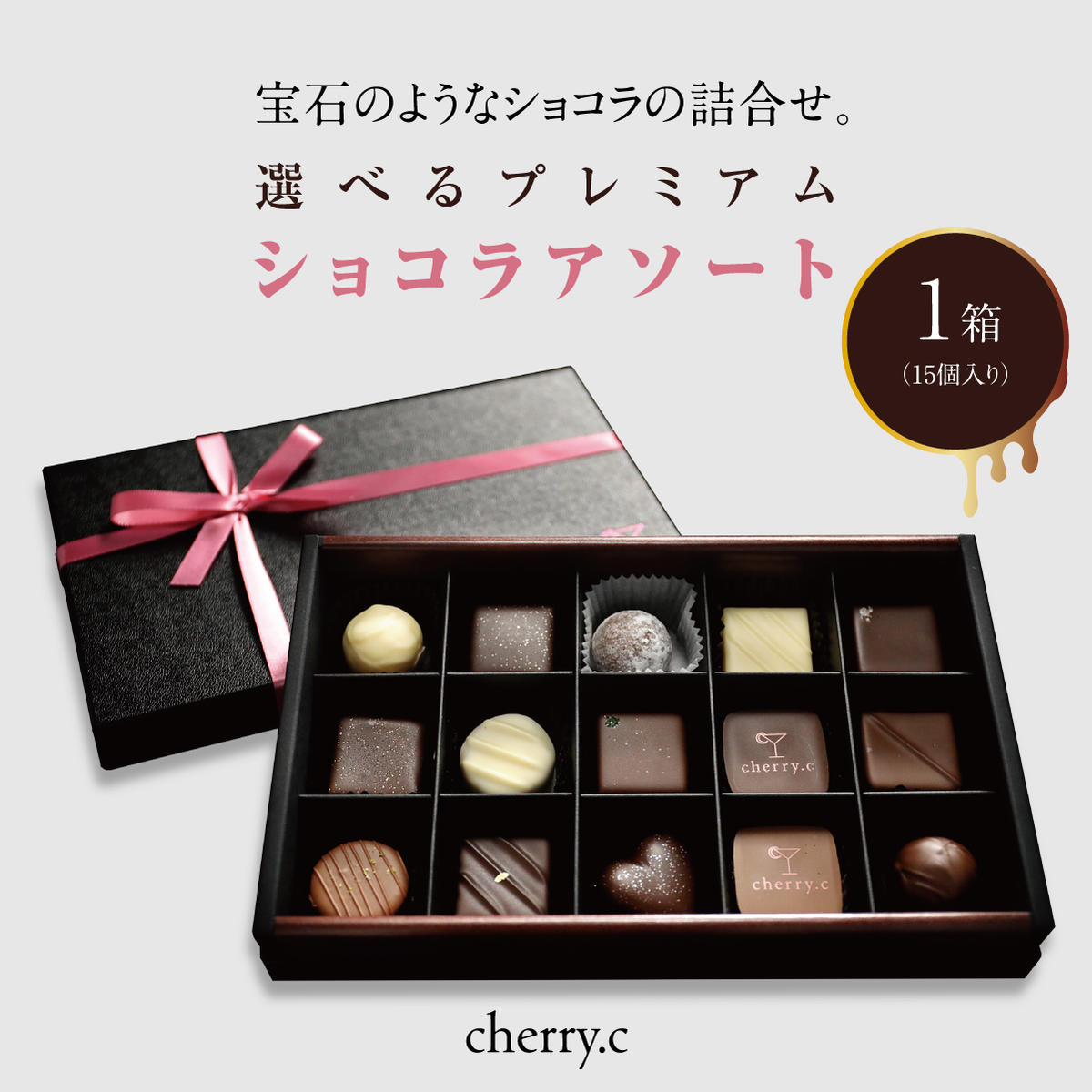 プレミアム ショコラ アソート15個[cherry.c][ チョコレート スイーツ ギフト ]お菓子 洋菓子 贈り物 ギフト 手土産 詰め合わせ チョコレート チョコ ショコラ スイーツ ベルギー ビター バレンタイン ホワイトデー[024-a002]