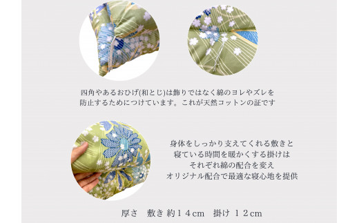 ふとん打ち直し　和柄・花ふぶき柄　2枚組【CW117W】