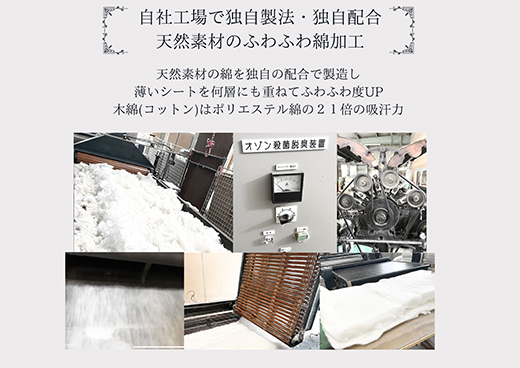 極上もめん綿入り敷布団ダブル長寸ブルー　みやび柄【CW119W】