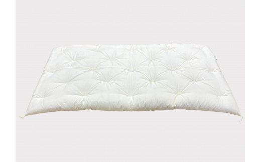 お使いの寝具に乗せるだけで寝心地ＵＰ　天然綿マットレストッパ—【CW120W】