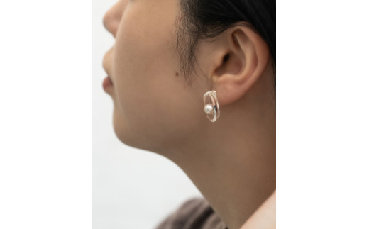 HARIO ピアス フープパール K10［HAPR-HP-P-K10 ］｜耐熱 ガラス