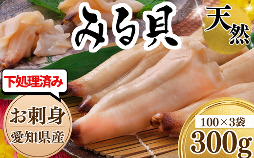 岬だより ＜貝専門店＞ 天然 白ミル貝 100g × 3袋 冷凍 新鮮 海鮮 鮮度 風味 魚介 貝 海の幸 お刺身 寿司 バター焼き ご飯 甘み おつまみ 酒 おすすめ 人気 愛知県 南知多町 三河湾 【離島不可】