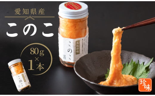【愛知県南知多町】このこ 80g 1本 ナマコ 塩辛 珍味 海の幸 海鮮 魚介 瓶 ご飯 ごはん つまみ おかず 酒 冷凍 愛知県 南知多町 人気 おすすめ 【離島不可】