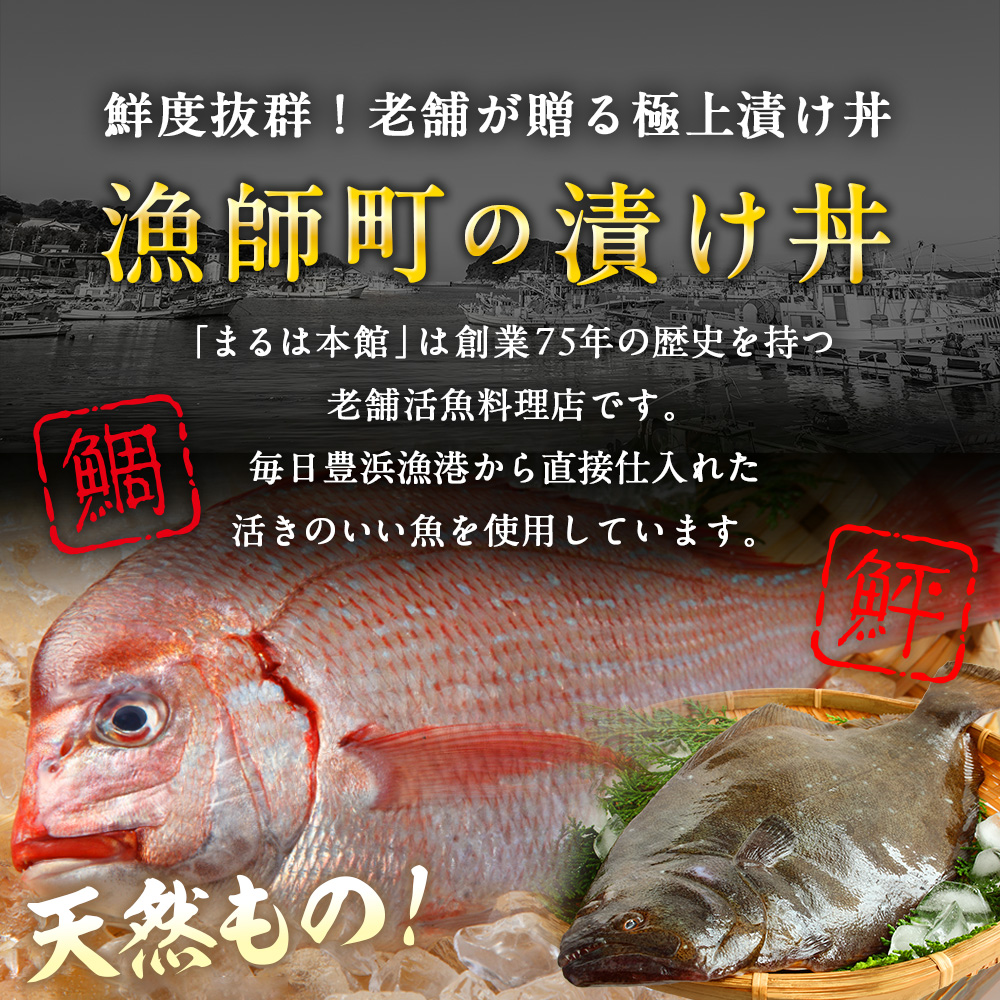 特製出汁醤油で漬け込んだ漬け丼5種セット5食分(各90g)