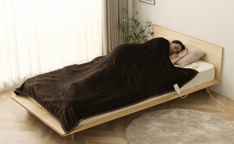 電気毛布 掛け敷き EHB-FR1813B-DT ダークブラウン アイリス
