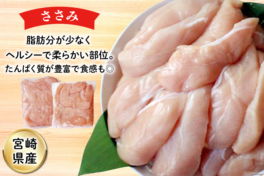 宮崎県美郷町のふるさと納税 鶏肉 詰め合わせ 宮崎県産 若鶏 むね肉 ささみ 手羽元 セット 各1kg 2p 計6kg [九州児湯フーズ 宮崎県 美郷町 31ai0022] 小分け むね 鶏むね肉 鶏むね 手羽 ササミ 冷凍 真空パック